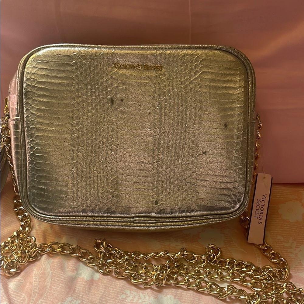 Victoria's Secret Gold Luxe Crossbody Bag